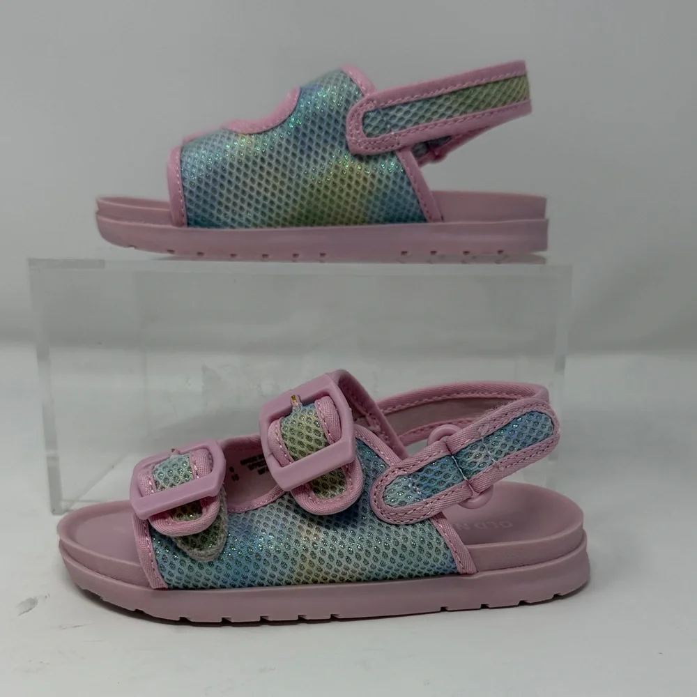 Old Navy Mermaid Mesh Double Strap/Buckle Sandals Size 8